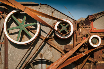 Side of Steam Powered Thresher