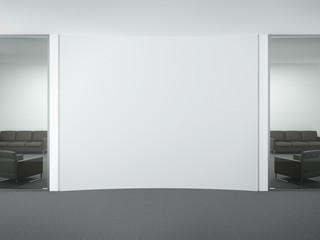 Blank wall in office