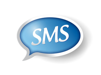 sms message bubble illustration design
