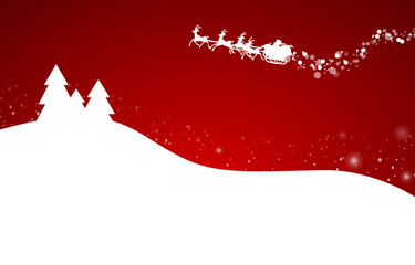 Weihnachtskarte Rentiere Wald