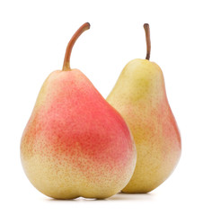 Ripe pear fruit isolated on white background cutout