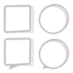 empty web icon button in different shapes