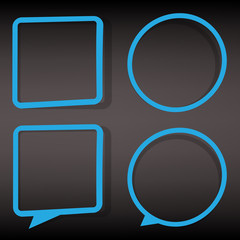 empty web icon button in different shapes