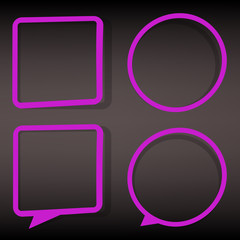 empty web icon button in different shapes