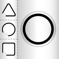 set of empty web icon button sticker