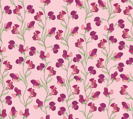 Flower seamless background. Floral spring pattern.