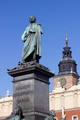 Obraz premium Krakow - the sculpture of Adam Mickiewicz