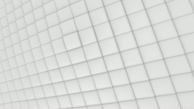 3D animation WHITE ANIMATED CUBES WALL