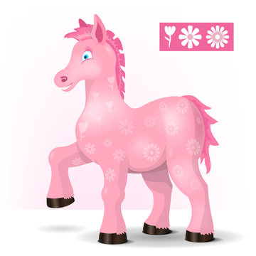 Magic pink horse