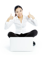 Attractive asian girl 20 years old shot in studio