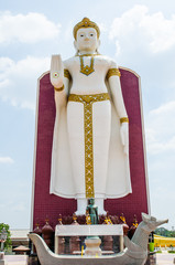 White standing buddha statue