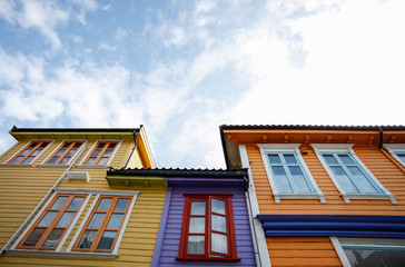colorful houses in stavanger