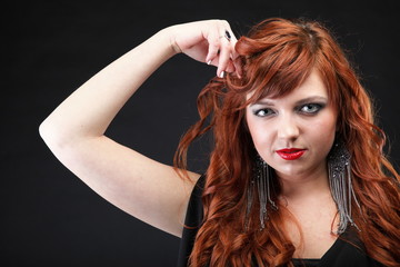 Fototapeta premium lovely redhead - Young beautiful red haired woman