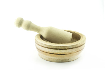wooden mortar