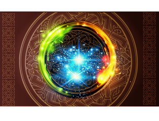 Кельтский орнамент в круге света