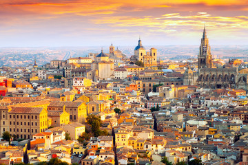 Dawn view of Toledo - obrazy, fototapety, plakaty