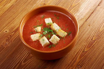 delicious cold Gazpacho soup