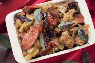 Bigos – stew of cabbage, various meats and other ingredients