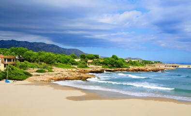 Obraz premium Cala de Sant Jordi beach in Ametlla de Mar, Spain