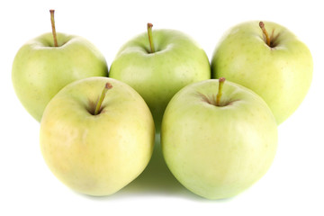 Juicy apples isolated on white