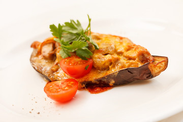 Baked Eggplant with Vegetables