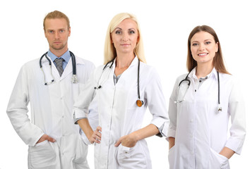 Fototapeta premium Medical workers isolated on white