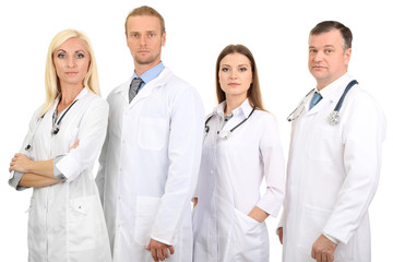 Fototapeta premium Medical workers isolated on white