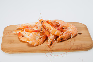 fresh shrimp  isolated on a white background