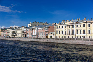 Fototapeta na wymiar Fontanka river,Saint Petersburg,Russia