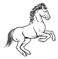Obraz na płótnie Canvas Stylised horse illustration