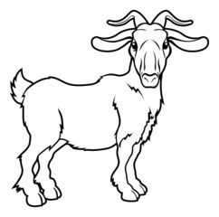 Stylised goat illustration