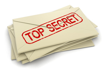 Top Secret letters  (clipping path included)