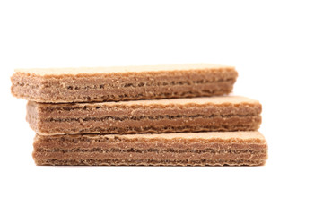 Three wafers with chocolate