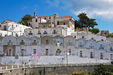 Panoramic view of Monte Sant'Angelo. Puglia. Italy.