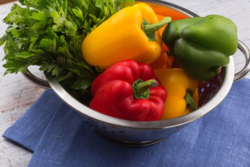 Fresh vegetables in bowl