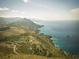 Fototapeta na wymiar Panoramiczny widok z Maratea. Basilicata. Włochy