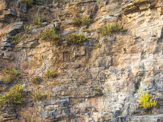 Walls built from natural stone for background image