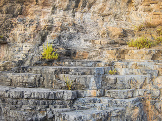 Walls built from natural stone for background image