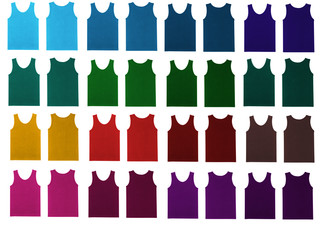 Collage front and back side of top