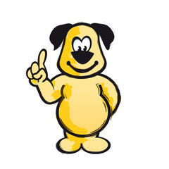 Hund Finger Hand erhoben AI EPS PDF
