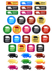 Large Set Of Shipping And Delivery Badges