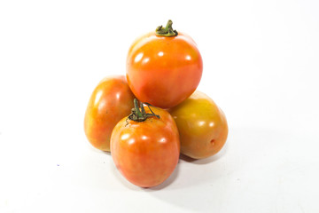 Tomato on white background