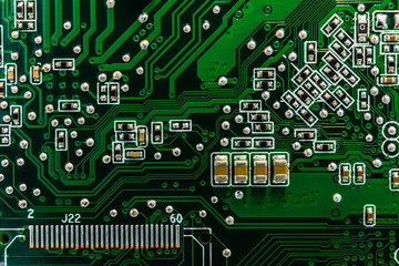 Closeup of circuit board