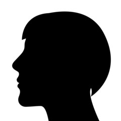 Silhouette of a woman head