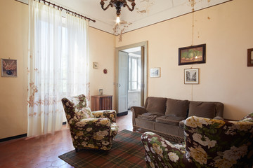 Old living room in country house - 56388463