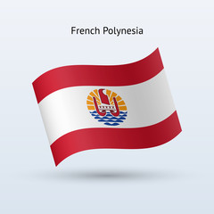 French Polynesia flag waving form.