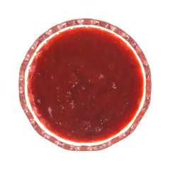 A small bowl of cranberry and honey mustard