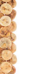 Dried figs, isolated on white background
