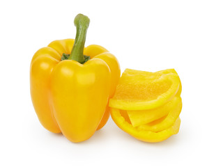 Fototapeta na wymiar ripe yellow bell pepper