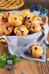 Fototapeta na wymiar Blueberry muffins